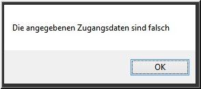 Anmeldefehler