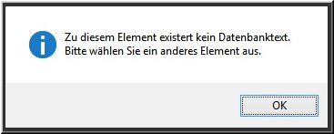 Datenbanktext-leer