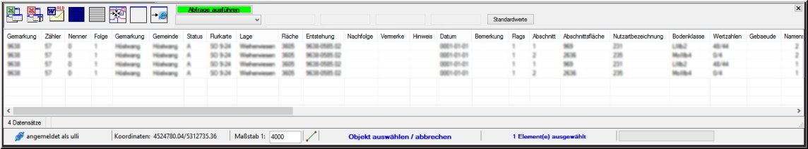 Datenfenster-Tabelle