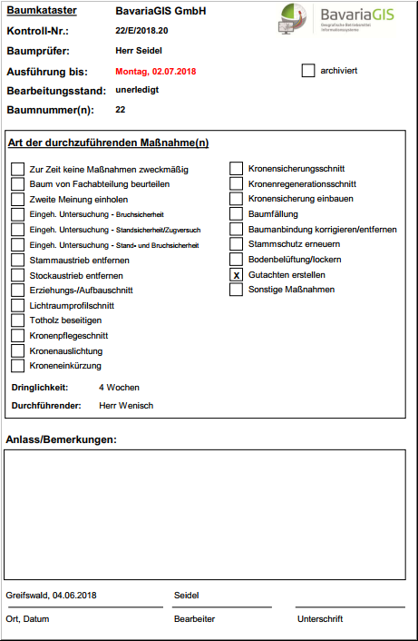 Druckvorschau-Maßnahme