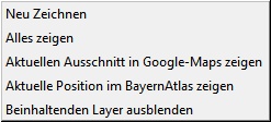 Zeichenfenster-Kontextmenü