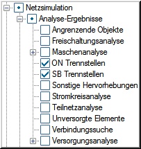 Netzanalyse-Trennstellen-Layer